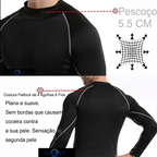 Forge Armor© | Camiseta Masculina Manga Longa de Compressão Slim Fit | A Forja da Excelência | Preta, Cinza e Branca