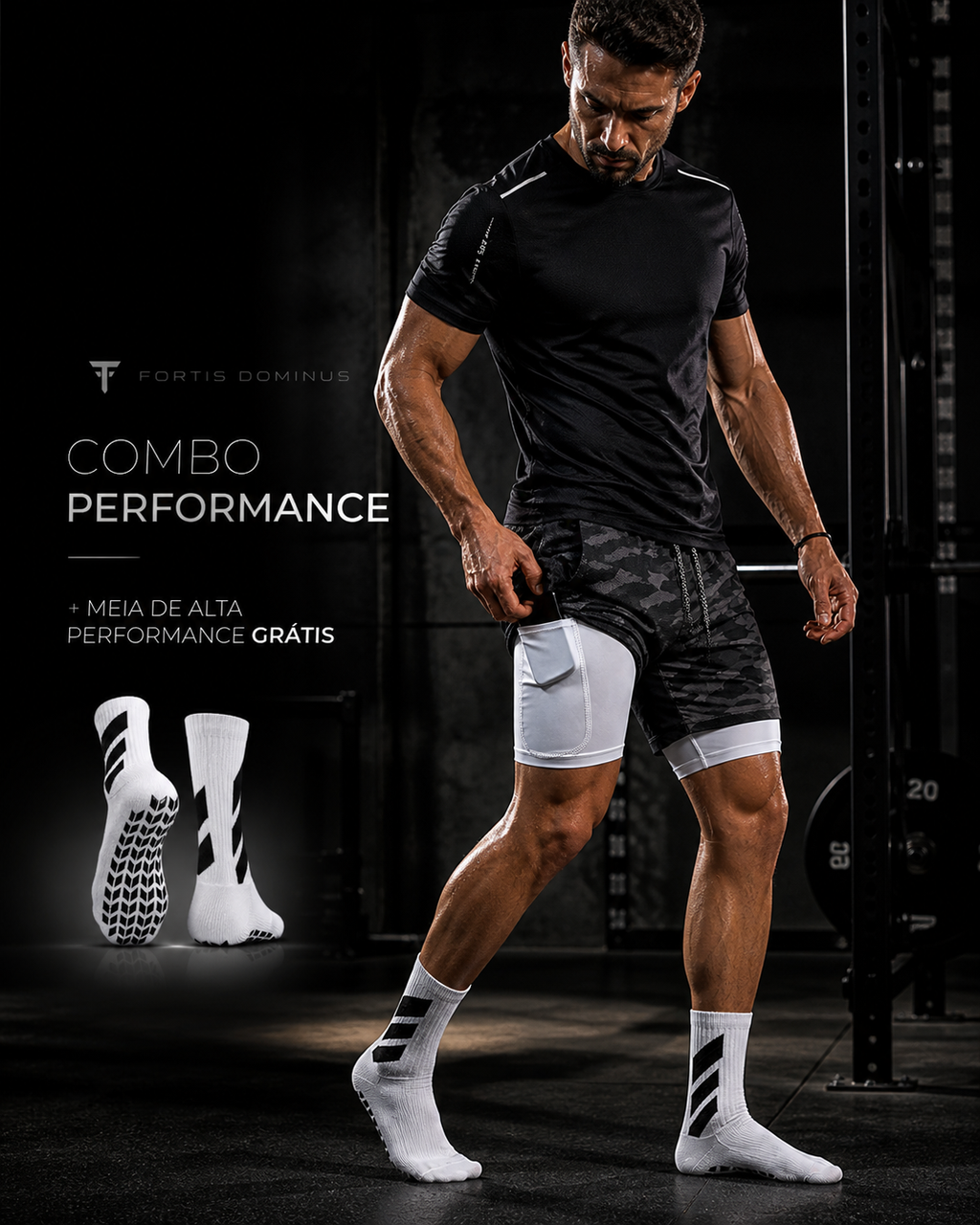COMBO DOMINUS PERFORMANCE (Camiseta + Shorts + Brinde)