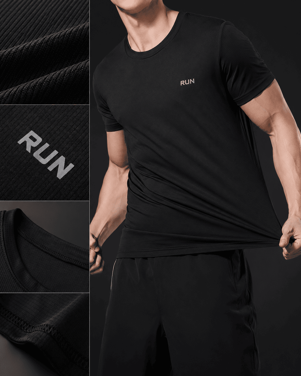 Kit com 3 Camisetas Masculinas Dry-Fit Anti Odor