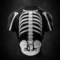Skeleton Rashguard© Manga Curta | Camiseta Masculina de Compressão Slim Fit Sublimada | Jiu-Jitsu, No-Gi, Treino e Corrida | A Forja da Excelência | Preto