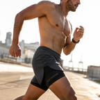 Airforce Dual Short© | Shorts Masculino 2 em 1 Leve Dry-Fit | Corrida, Treino e Musculação | A Forja da Excelência | Cinza, Azul-Marinho e Preto