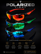 Óculos Shadow Pro - Fortis © - Polarizado Anti-Reflexo Visão HD - Leve 2 e Pague Menos + Brinde Exclusivo