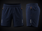Forge Vanguard© | Shorts Masculino Leve Dry-Fit com Bolso Zipado e Reflexivo | A Forja da Excelência | Preto