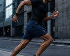 Forge Vanguard© | Shorts Masculino Leve Dry-Fit com Bolso Zipado e Reflexivo | A Forja da Excelência | Preto