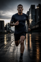 Camiseta Masculina de Treino Slim Fit Ignite Run©- Dry-Fit com Tecnologia Anti Odor