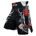 Forge Warlord© | Shorts Masculino de Combate Sublimado | MMA, Muay Thai, Kickboxing e Boxe | A Forja da Excelência | Preto
