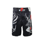 Forge Warlord© | Shorts Masculino de Combate Sublimado | MMA, Muay Thai, Kickboxing e Boxe | A Forja da Excelência | Preto