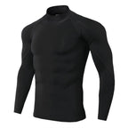 Forge Armor© | Camiseta Masculina Manga Longa de Compressão Slim Fit | A Forja da Excelência | Preta, Cinza e Branca