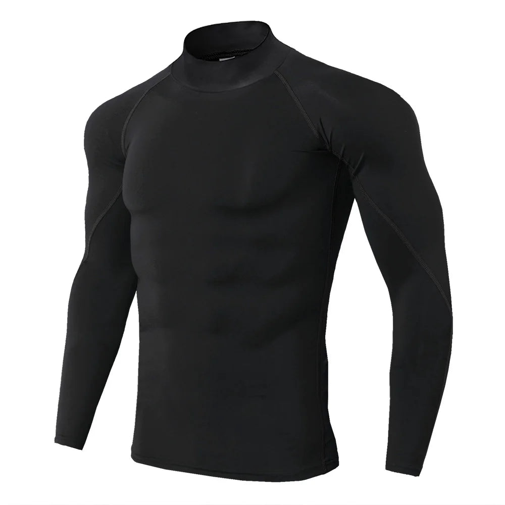 Forge Armor© | Camiseta Masculina Manga Longa de Compressão Slim Fit | A Forja da Excelência | Preta, Cinza e Branca