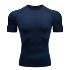 Forge Dominvs© | Camiseta Masculina Compressão Slim Fit Manga Curta | A Forja da Excelência | Cinza, Preta, Azul-Marinho e Branca