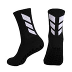 Forge Grip© | Meias Antiderrapantes Masculinas Cano Médio com Tração | A Forja da Excelência | Branco e Preto