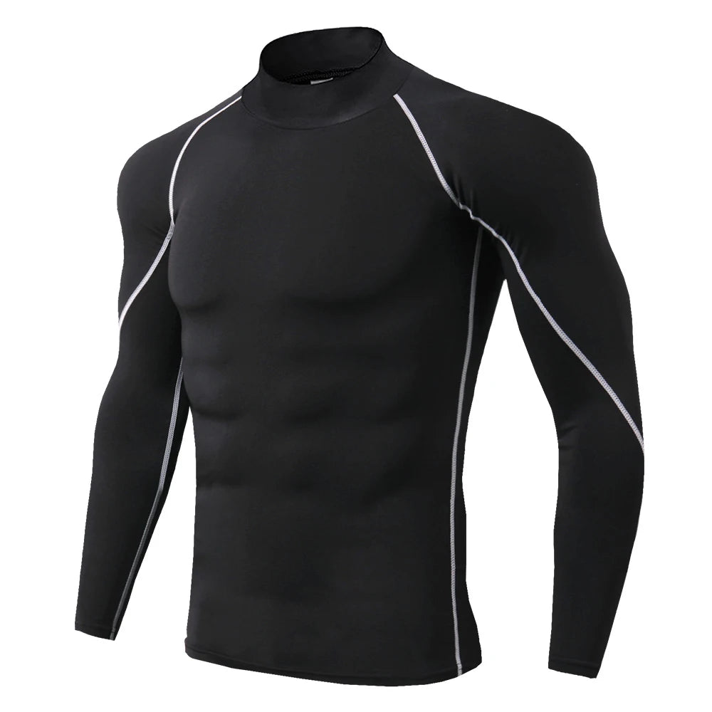 Forge Armor© | Camiseta Masculina Manga Longa de Compressão Slim Fit | A Forja da Excelência | Preta, Cinza e Branca