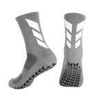 Forge Grip© | Meias Antiderrapantes Masculinas Cano Médio com Tração | A Forja da Excelência | Branco e Preto